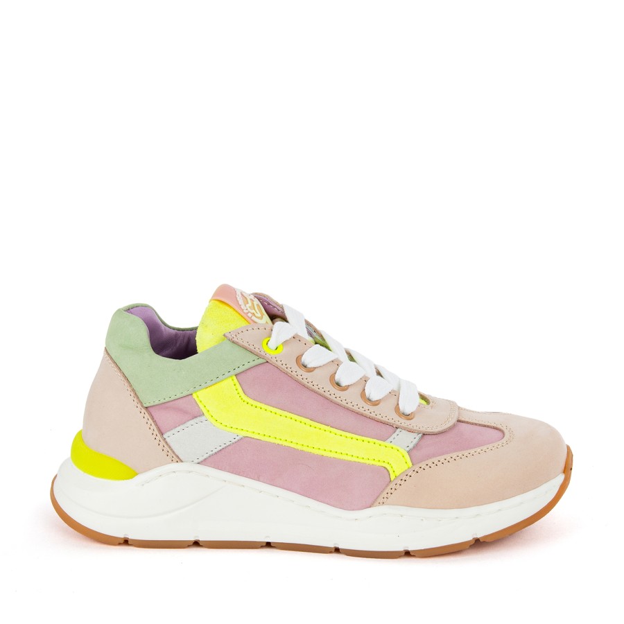 Girls STONES and BONES Mid Shoes | Nipos Calf Lilac + Nude - Stones And Bones