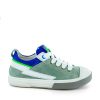 Boys STONES and BONES Low Shoes | Runig Calf Moss + Electric Blue - Stones And Bones