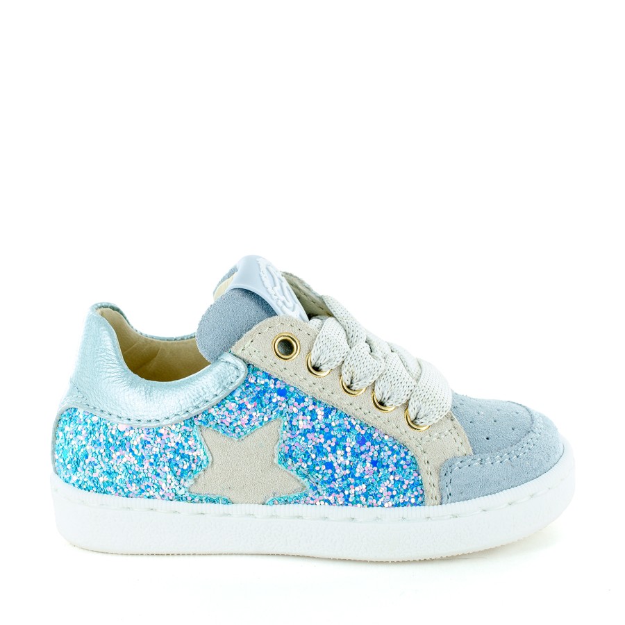 Girls STONES and BONES Low Shoes | Ravid Crs - Glitter Ice-Blue - Stones And Bones