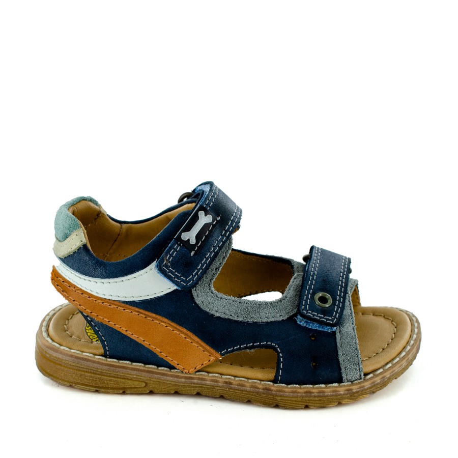 Boys STONES and BONES Sandals | Drops Vit Navy + Ivor - Stones And Bones