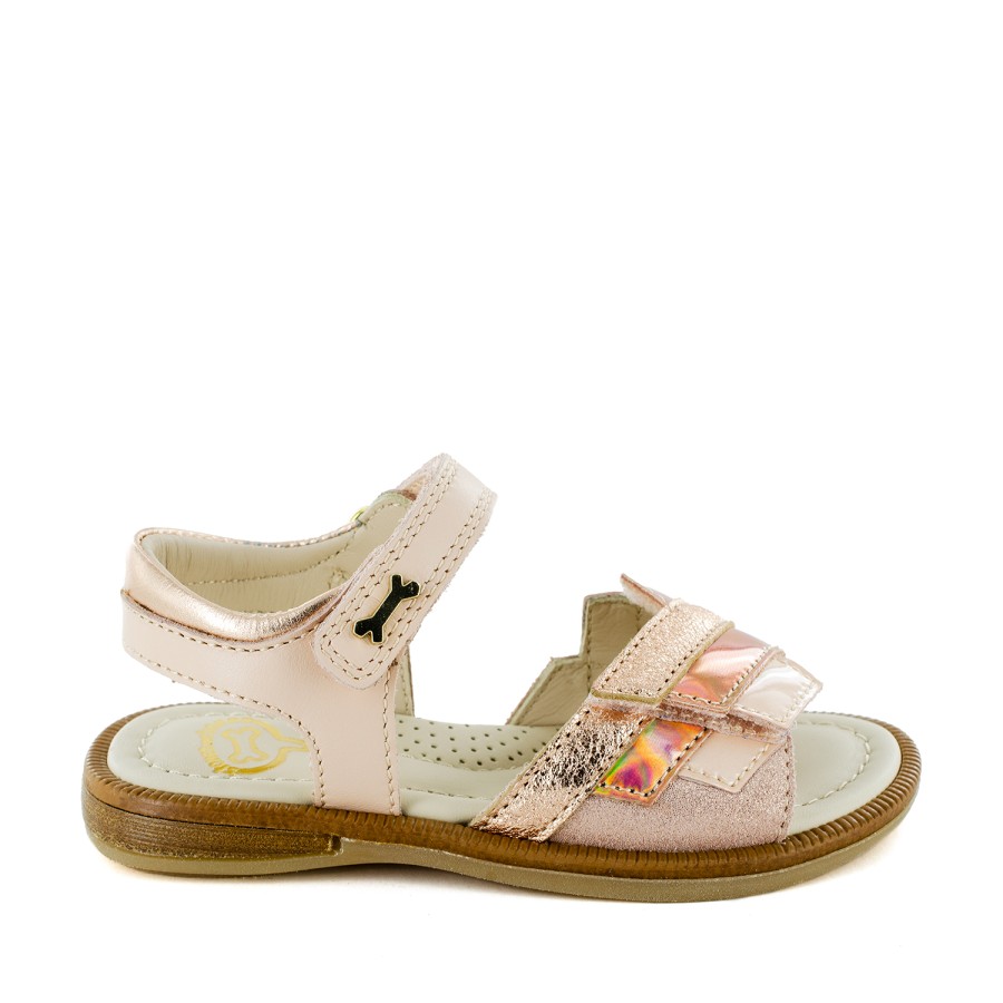 Girls STONES and BONES Sandals | Zonat Metal - Vit Salmon - Stones And Bones