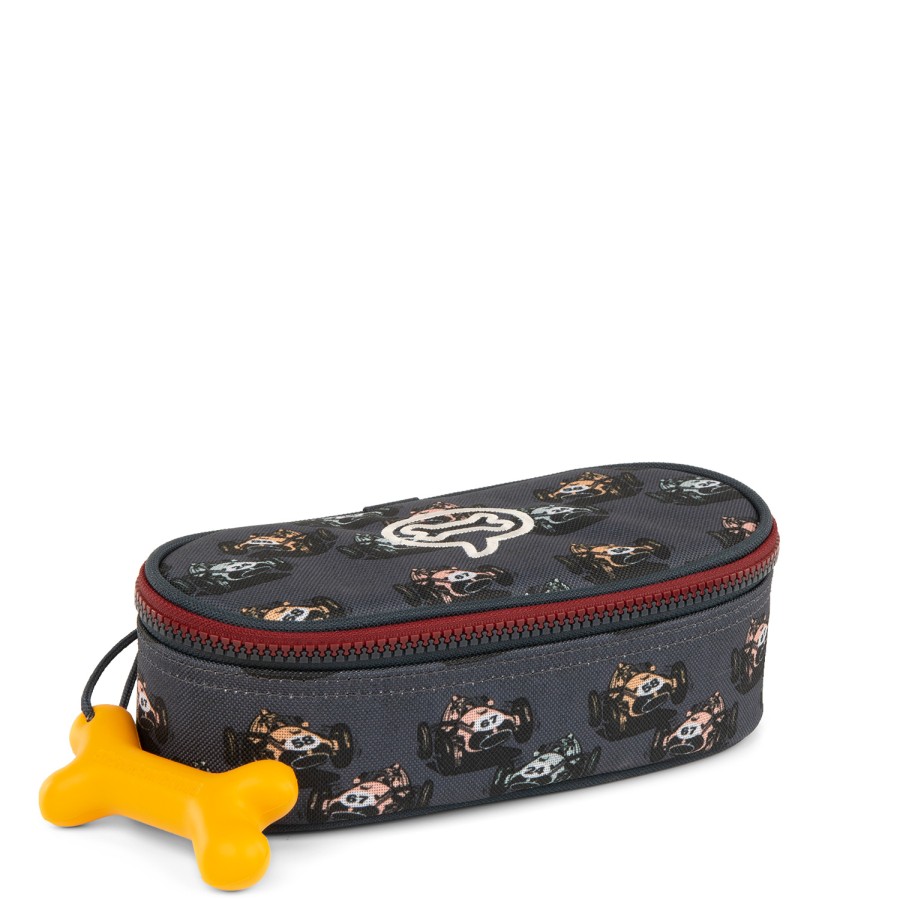 Boys STONES and BONES Pencil Cases | Oak - Comic Car Navy - Stones And Bones