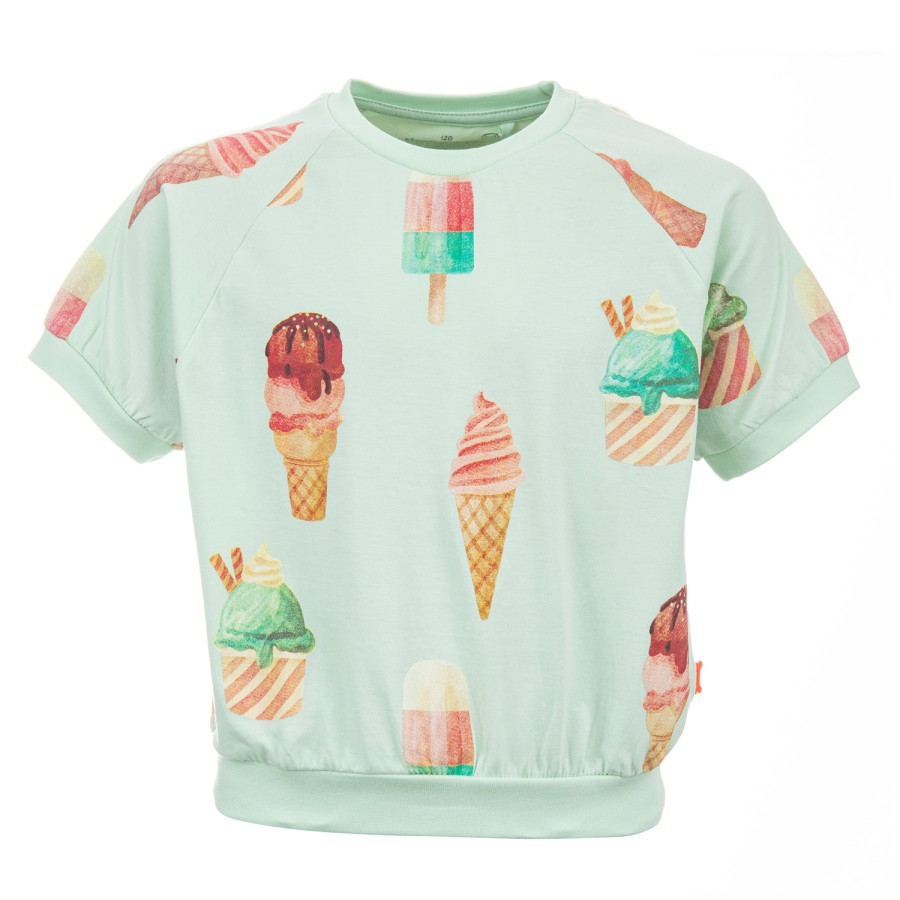 Girls STONES and BONES T-Shirts Short Sleeves | Venice - Ice Pattern Mint - Stones And Bones