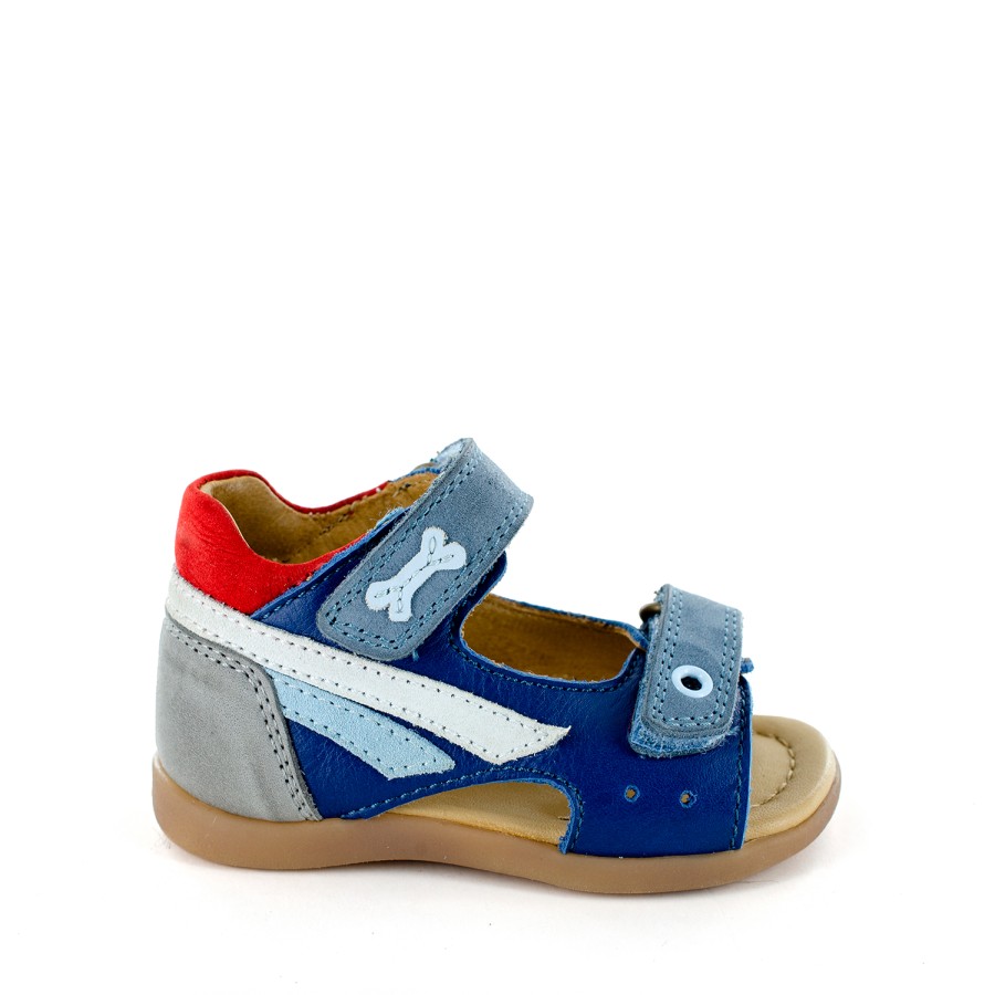 Boys STONES and BONES Sandals | Punt Calf Ocean + Dolphin - Stones And Bones