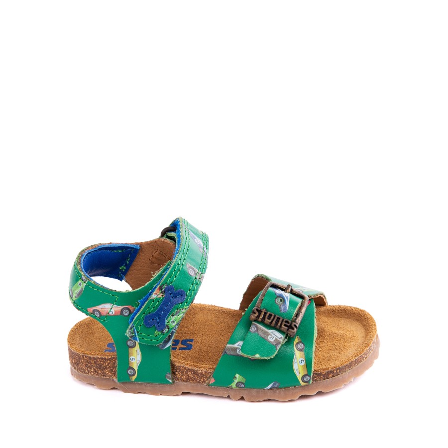 Boys STONES and BONES Sandals | Lenot Vit Green + Electric Blue - Stones And Bones