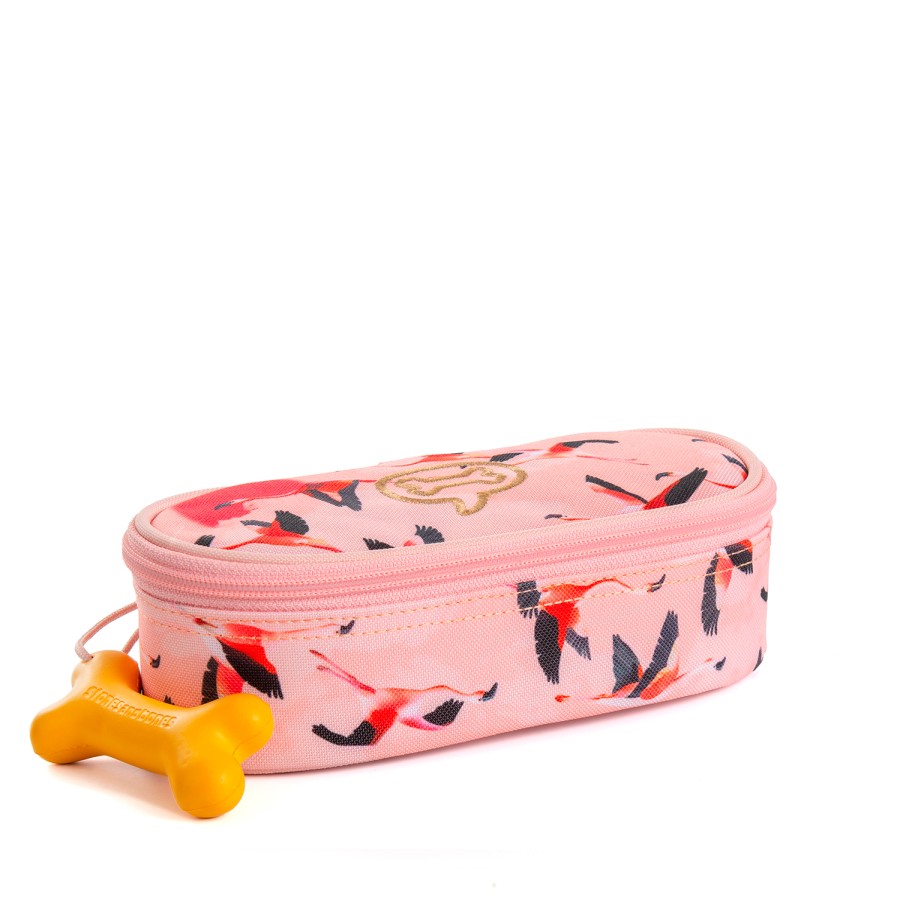 Girls STONES and BONES Pencil Boxes | Oak - Flamingos Blossom - Stones And Bones