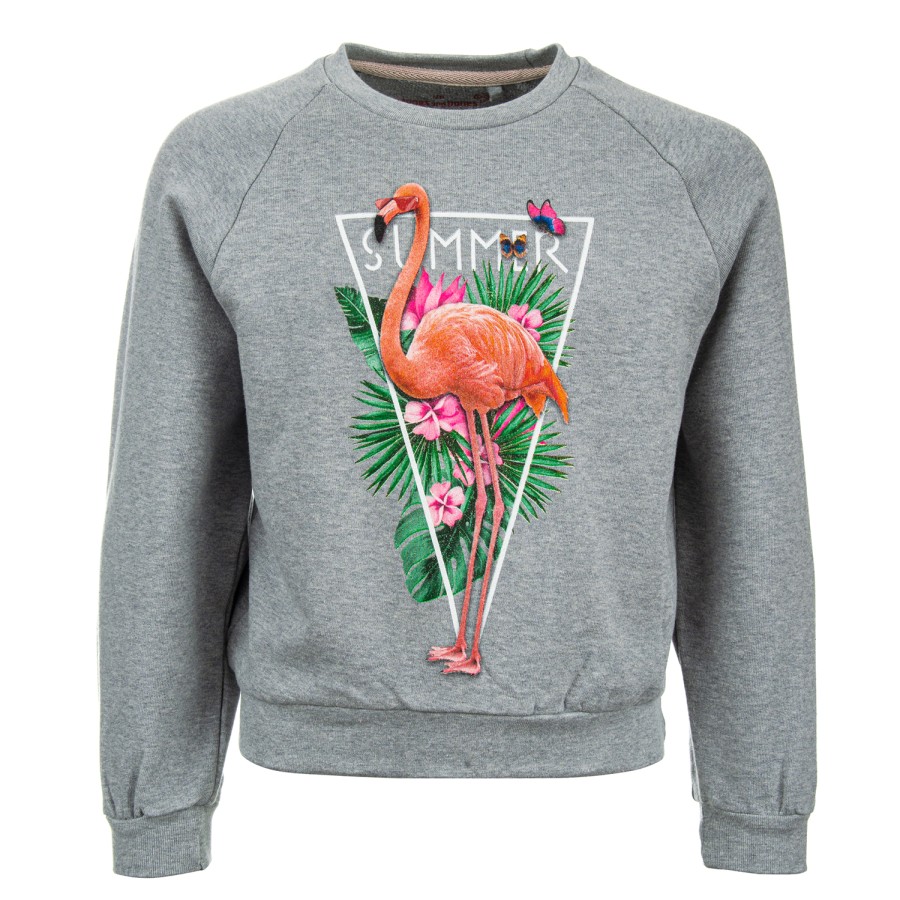 Girls STONES and BONES Sweaters No Hood | Odessa - Summer Flamingo M.Grey - Stones And Bones