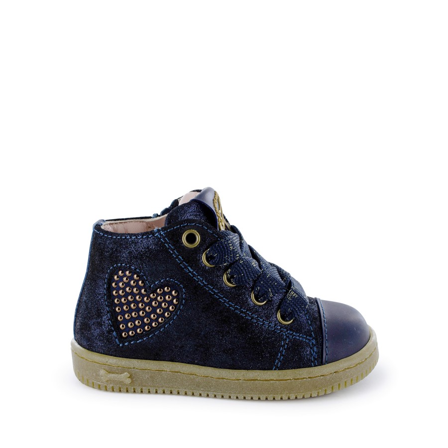 Girls STONES and BONES Mid Shoes | Elda Metal Blue - Stones And Bones