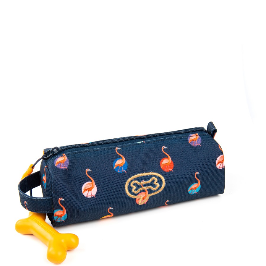 Girls STONES and BONES Pencil Cases | Oregon 2.0 - Joyful Flamingos Indigo - Stones And Bones