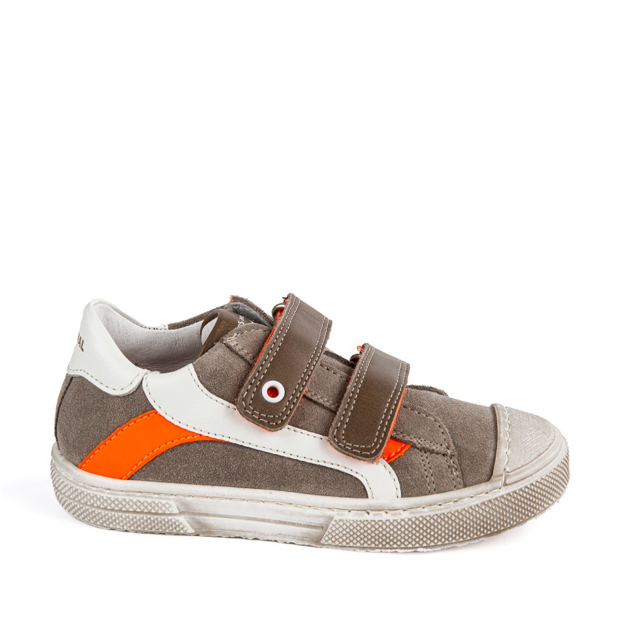 Girls STONES and BONES Low Shoes | Marro Crs Taupe + F.Orange - Stones And Bones