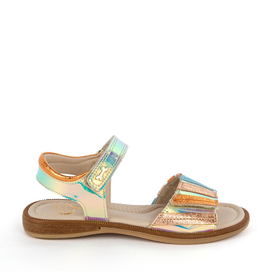 Girls STONES and BONES Sandals | Zemar Metal Nude - Stones And Bones