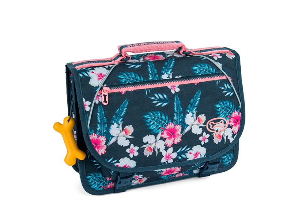 Girls STONES and BONES School Bags | Rose - Flowers Navy - Stones And Bones