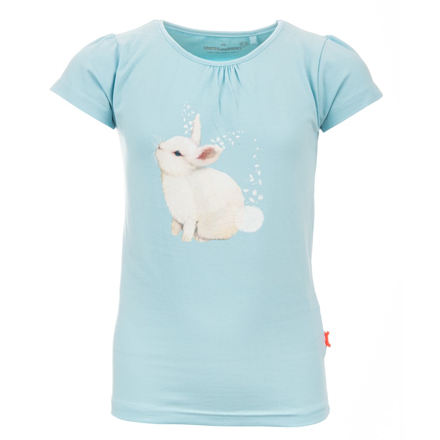 Girls STONES and BONES T-Shirts Short Sleeves | Florene - Bunny Blowball Sky - Stones And Bones