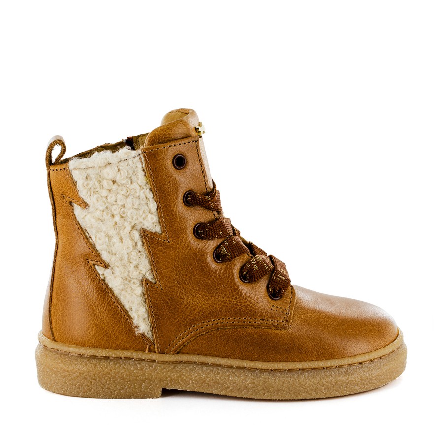 Girls STONES and BONES Half Boots | Pedar Calf Cognac - Stones And Bones