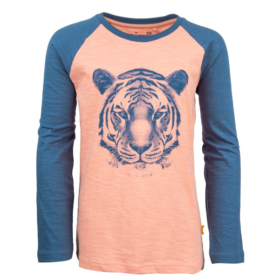 Boys STONES and BONES T-Shirts With Long Sleeves | Harvest - Tiger Pink + Denim - Stones And Bones