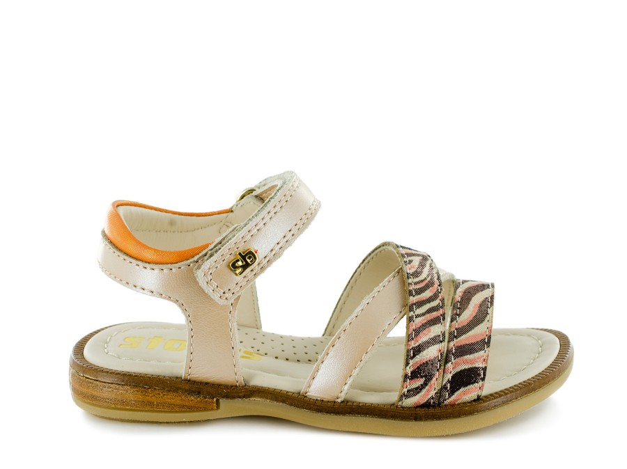 Girls STONES and BONES Sandals | Gamma Zebra Natural - Stones And Bones