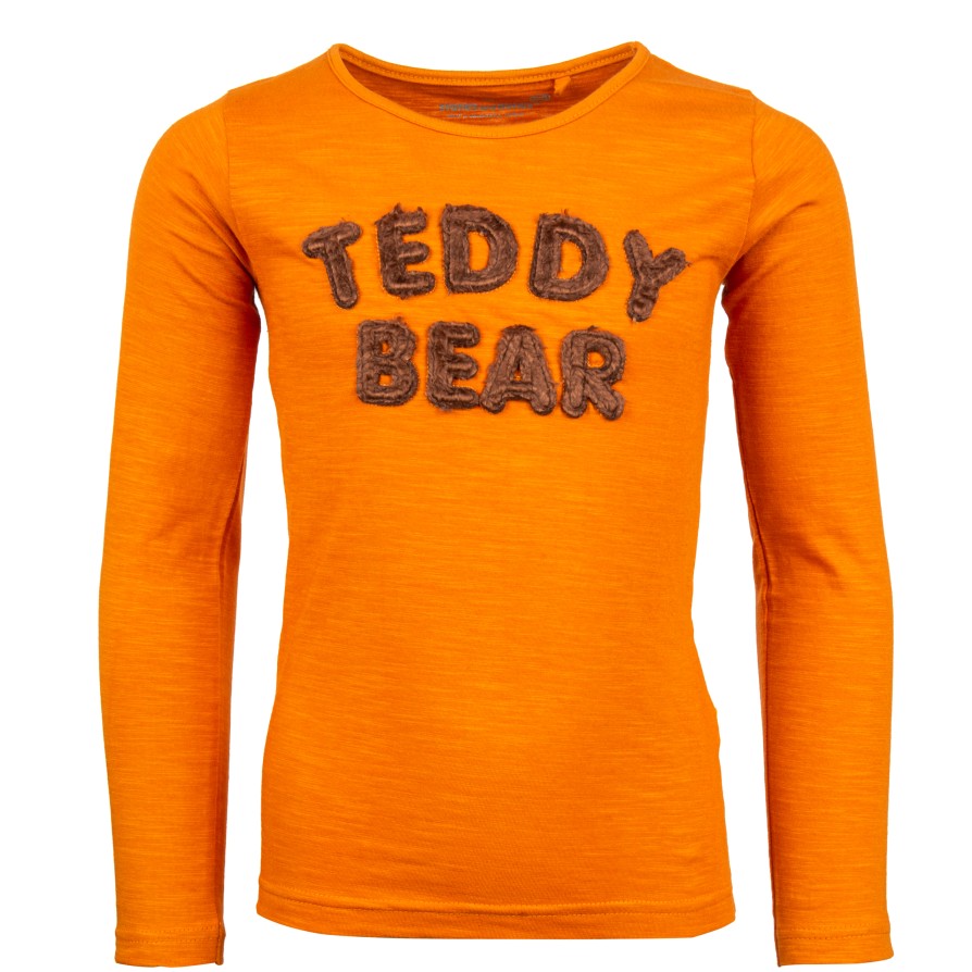 Girls STONES and BONES T-Shirts With Long Sleeves | Blissed - Teddy Bear Ocre - Stones And Bones