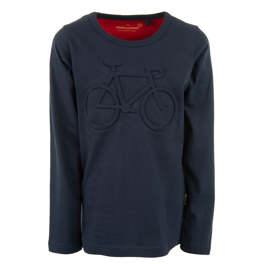 Boys STONES and BONES T-Shirts With Long Sleeves | Skipper - Bike Navy - Stones And Bones