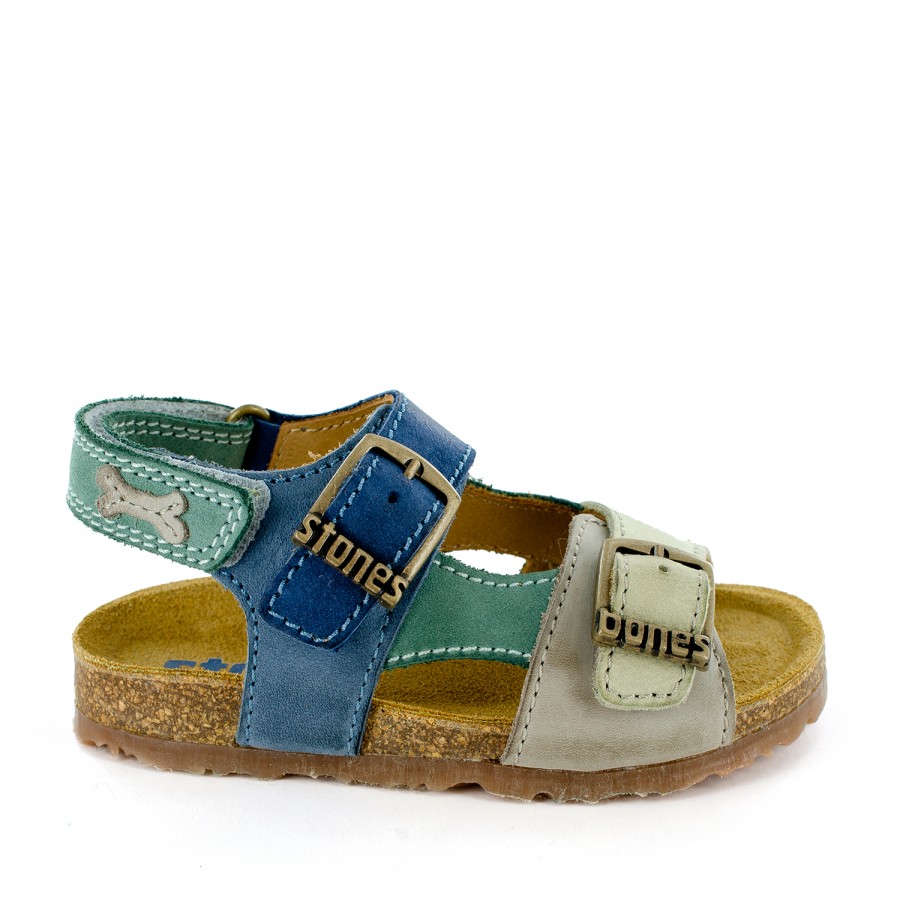 Boys STONES and BONES Sandals | Lopin Nab Beige + Denim - Stones And Bones