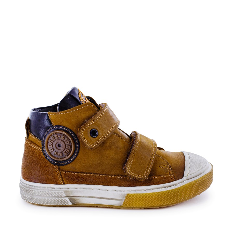 Boys STONES and BONES Sneakers | Rolat Calf Cuoio + Black - Stones And Bones