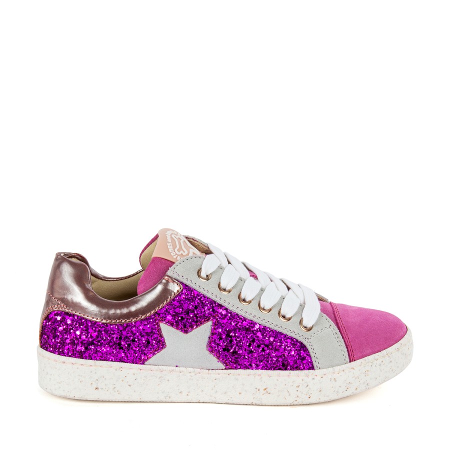 Girls STONES and BONES Mid Shoes | Rinat Crs - Glitter Fuchsia - Stones And Bones