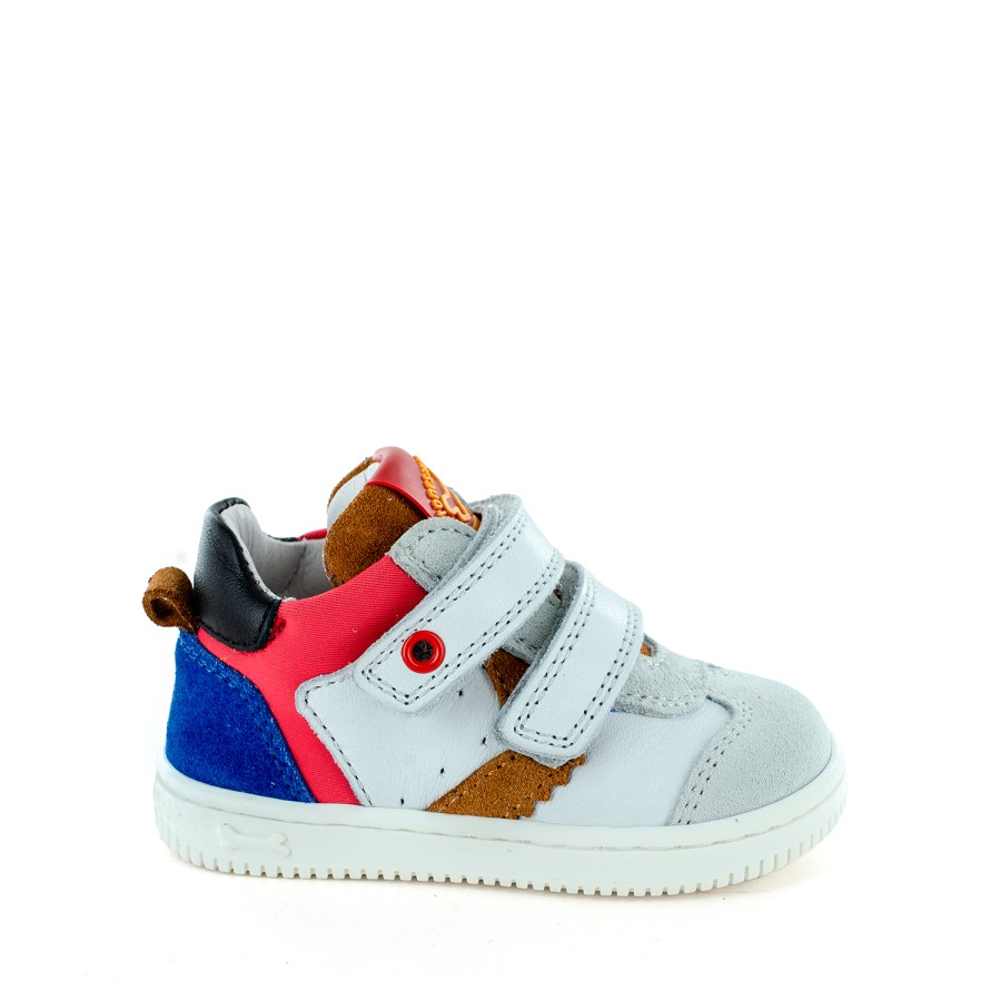 Girls STONES and BONES Low Shoes | Nipe Crs - Calf Off White + Brandy - Stones And Bones