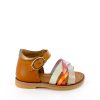 Girls STONES and BONES Sandals | Pita Calf Beige + Cognac - Stones And Bones