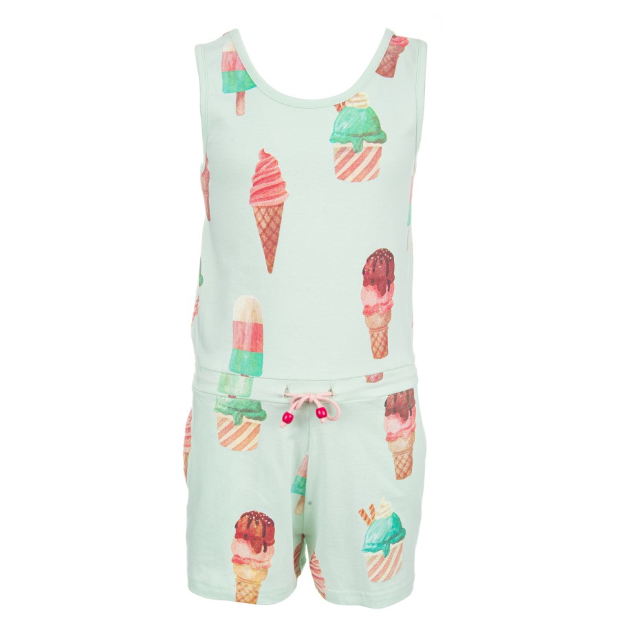 Girls STONES and BONES Jumpsuits | Loulou - Ice Pattern Mint - Stones And Bones