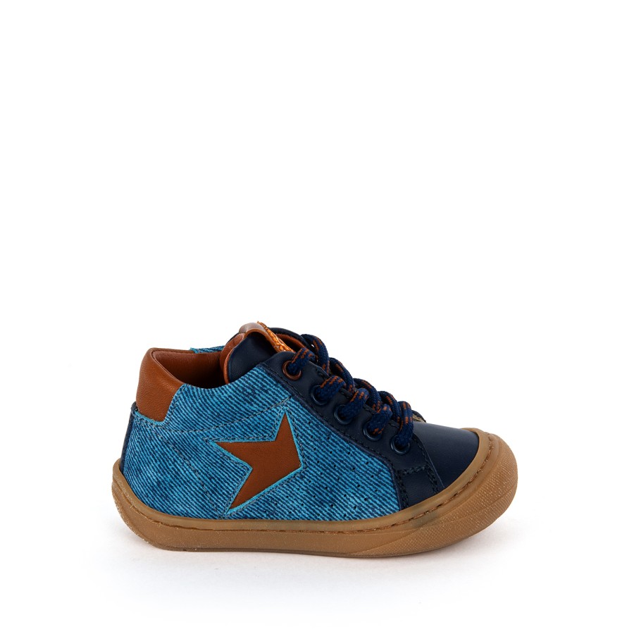 Boys STONES and BONES Mid Shoes | Wori Calf Jeans + Cuoio - Stones And Bones