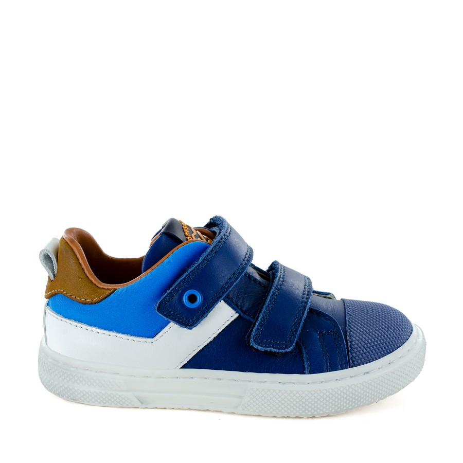 Boys STONES and BONES Mid Shoes | Perun Calf Ocean + Sky - Stones And Bones