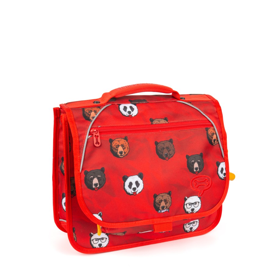 Boys STONES and BONES Toddler Schoolbags | Iris - Bears Red - Stones And Bones