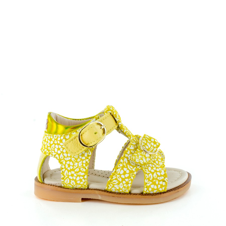 Girls STONES and BONES Sandals | Meue Calf Lemon - Stones And Bones