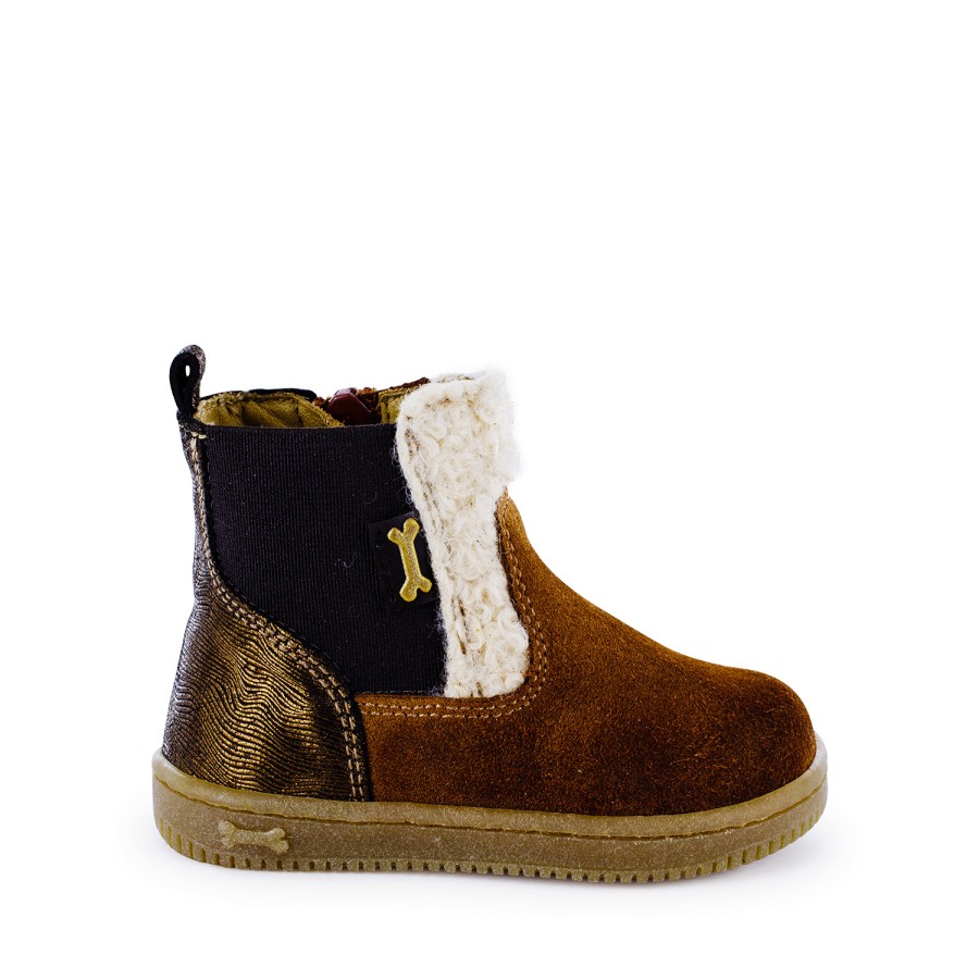 Boys STONES and BONES Half Boots | Neki Crs - Metal Brandy + Cognac - Stones And Bones