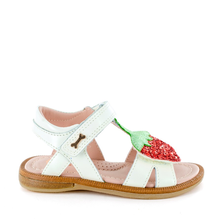 Girls STONES and BONES Sandals | Strav Calf Perl - Glitter Ivor - Stones And Bones