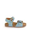 Boys STONES and BONES Sandals | Losto Calf Steelblue + Yellow Fluo - Stones And Bones