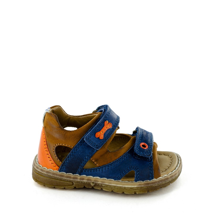 Girls STONES and BONES Sandals | Loke Calf Navy + Cuoio - Stones And Bones