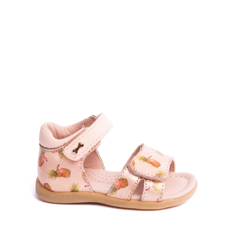 Girls STONES and BONES Sandals | Moka Metal - Calf Salmon - Stones And Bones