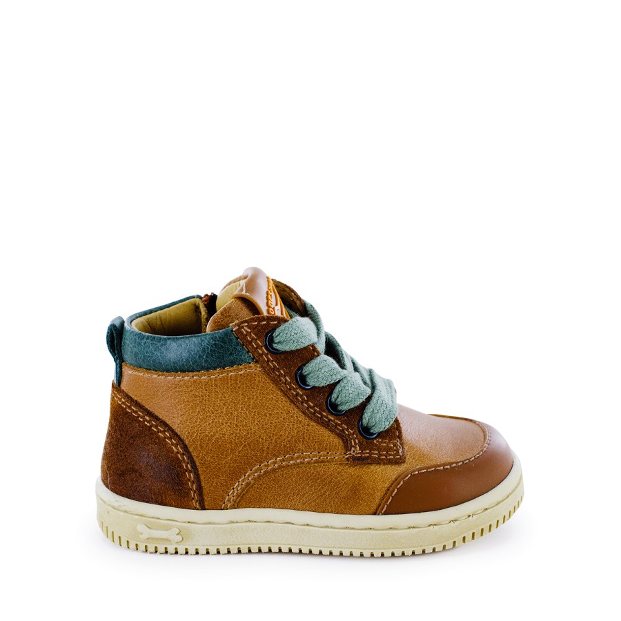 Boys STONES and BONES Mid Shoes | Nipo Calf Cognac - Stones And Bones