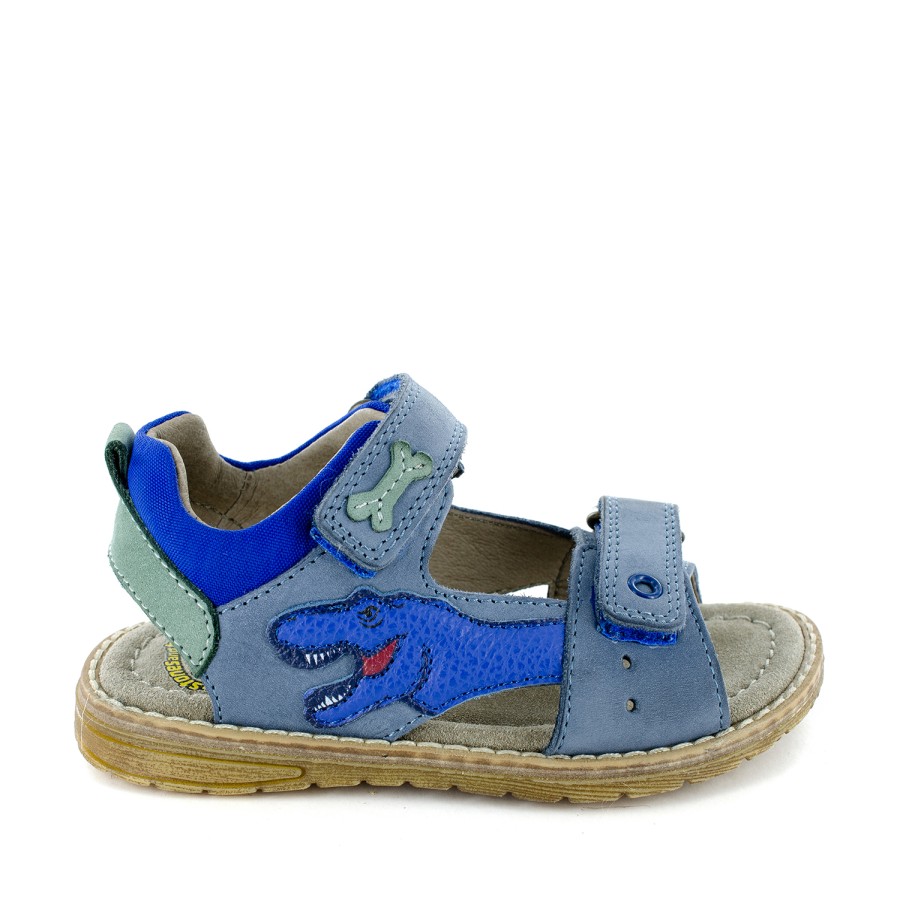 Boys STONES and BONES Sandals | Dinos Calf Denim + Electric Blue - Stones And Bones