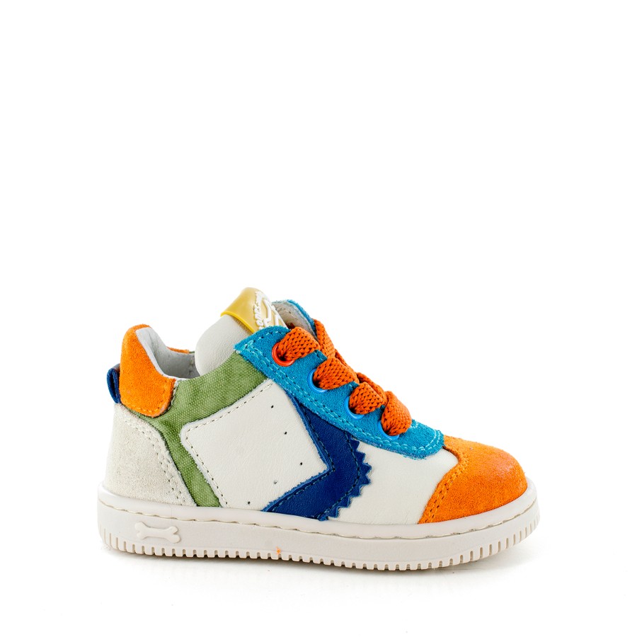 Boys STONES and BONES Low Shoes | Noes Crs - Calf Ivor + Turquoise - Stones And Bones