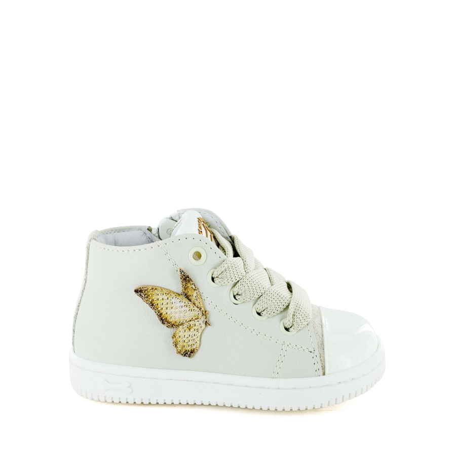 Girls STONES and BONES Mid Shoes | Flet Calf O.White - Stones And Bones