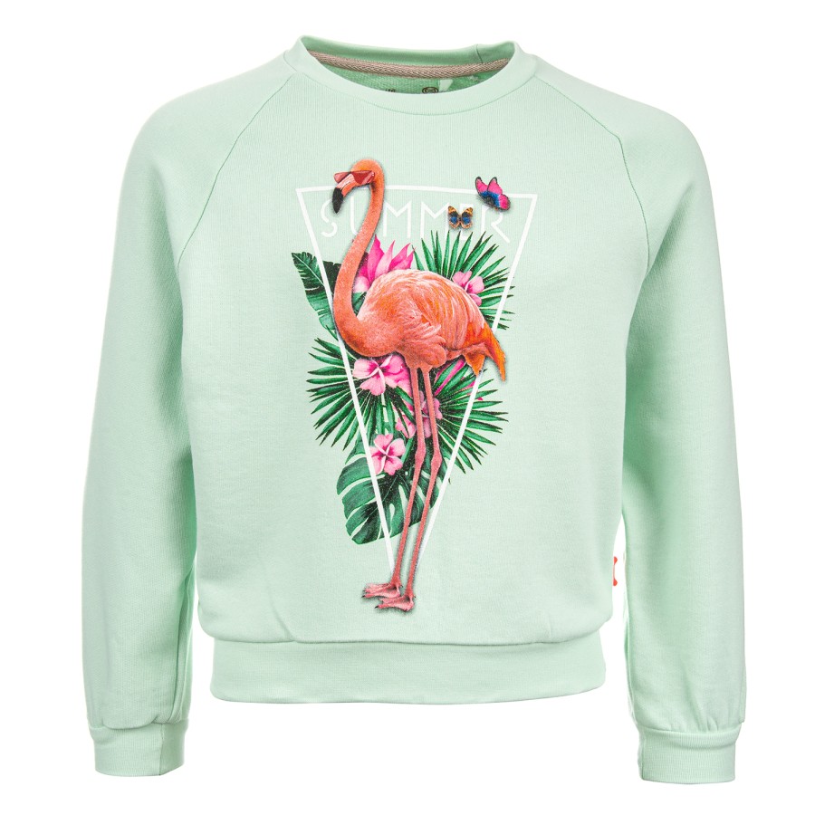 Girls STONES and BONES Sweaters No Hood | Odessa - Summer Flamingo Mint - Stones And Bones