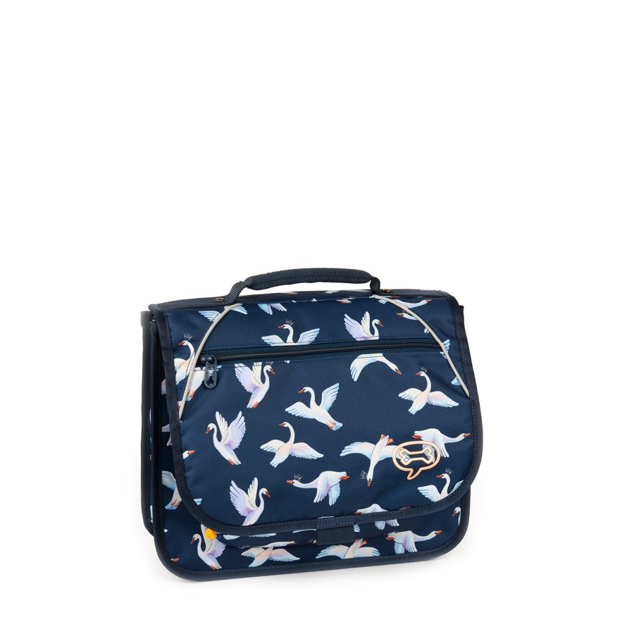 Girls STONES and BONES Toddler Schoolbags | Iris - Swans Indigo - Stones And Bones