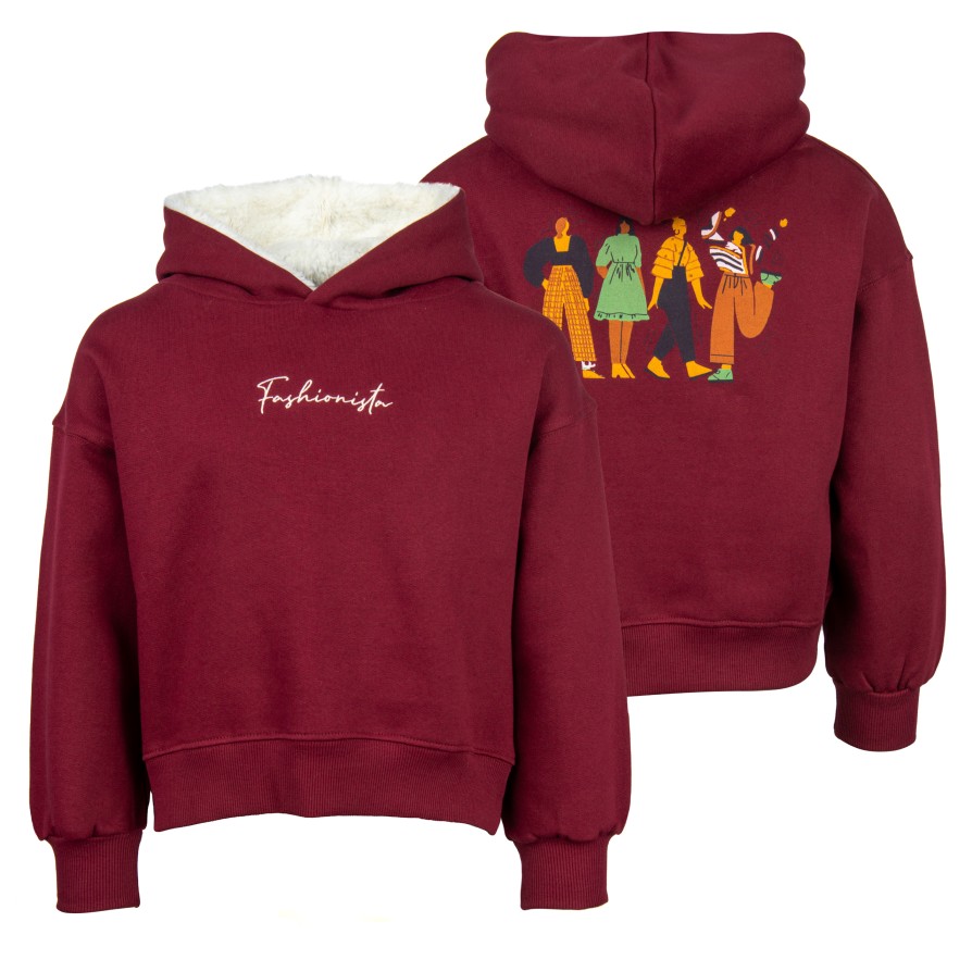 Girls STONES and BONES Hoodies | Montana - Fashion People Bordo - Stones And Bones