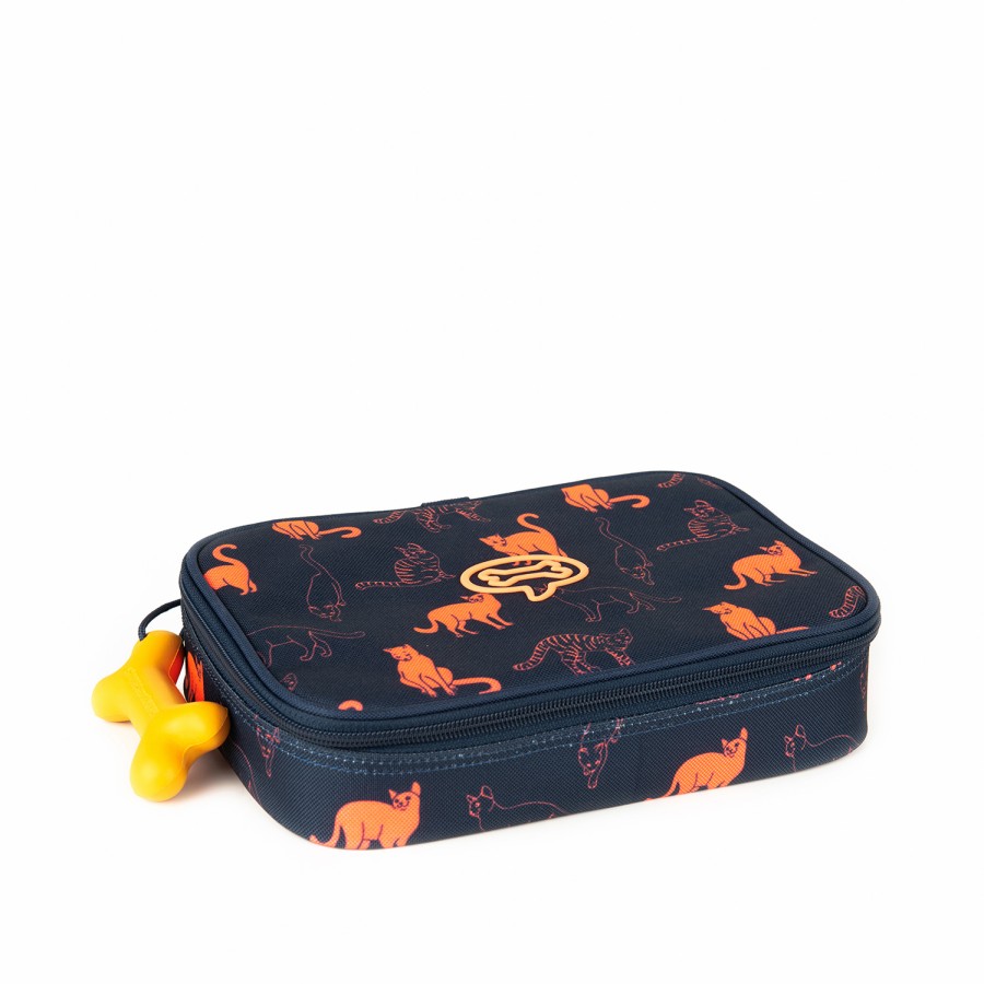 Girls STONES and BONES Pencil Boxes | Mace - Cats Indigo - Stones And Bones