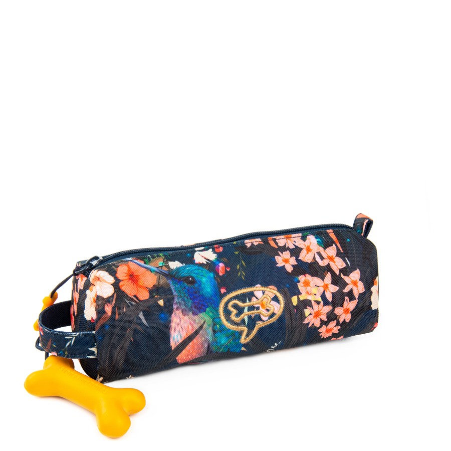 Girls STONES and BONES Pencil Cases | Oregon 2.0 - Blossoms Indigo - Stones And Bones