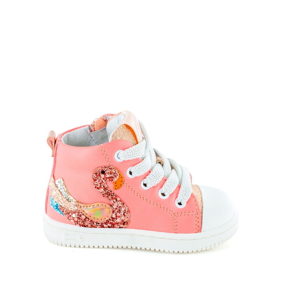 Girls STONES and BONES Mid Shoes | Nawa Calf Coral - Stones And Bones