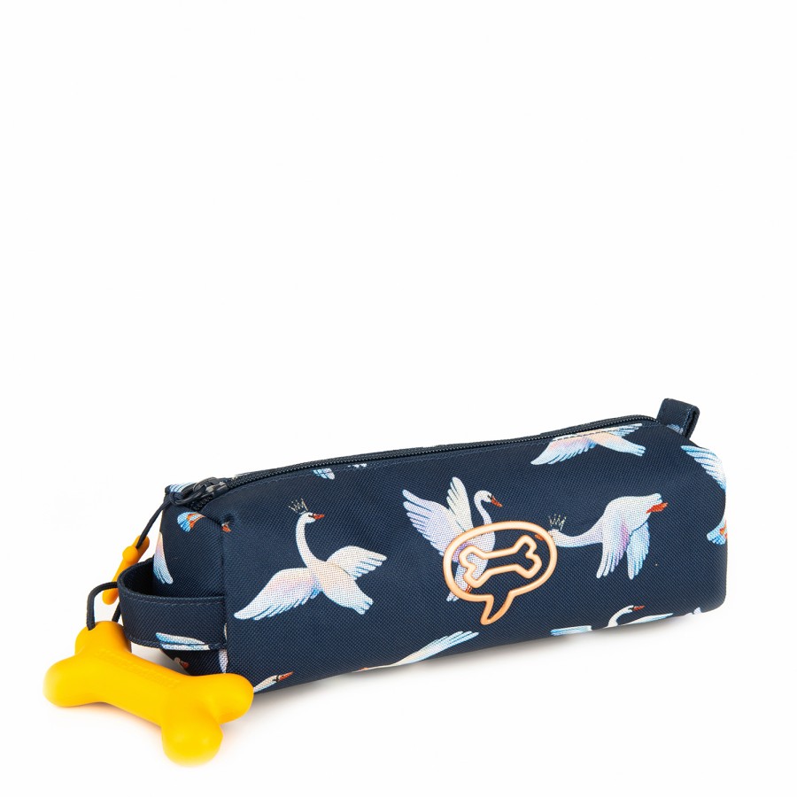 Girls STONES and BONES Pencil Cases | Oregon 2.0 - Swans Indigo - Stones And Bones