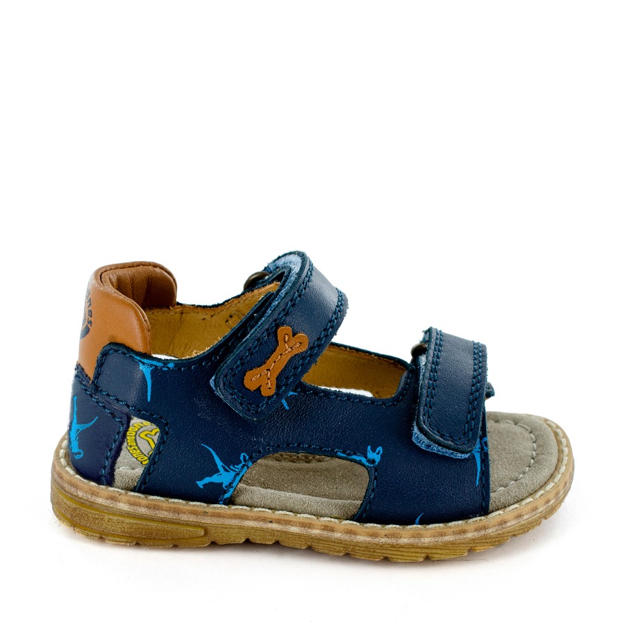 Boys STONES and BONES Sandals | Dent Calf Navy + Cuoio - Stones And Bones